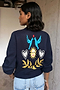 Navy Sundazed Summer Bomber