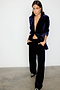 Navy Velvet Hot Fix Arden Trousers Petite