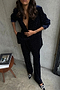 Navy Velvet Hot Fix Arden Trousers Petite