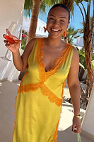 Thumbnail for Olive and Orange Lace Clio Dress
