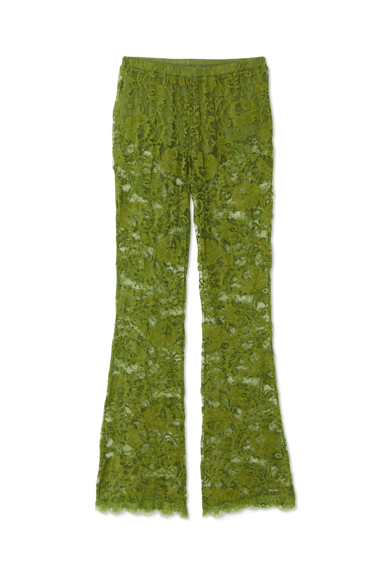 Olive Lace Diva Trousers Petite