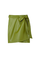 Thumbnail for Olive Green Vegan Leather Mini Jaspre Skirt