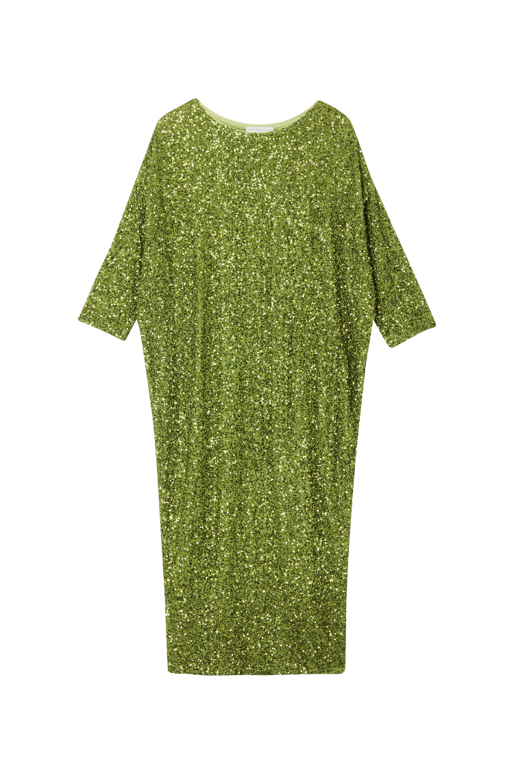 Olive Sequin Jem Dress