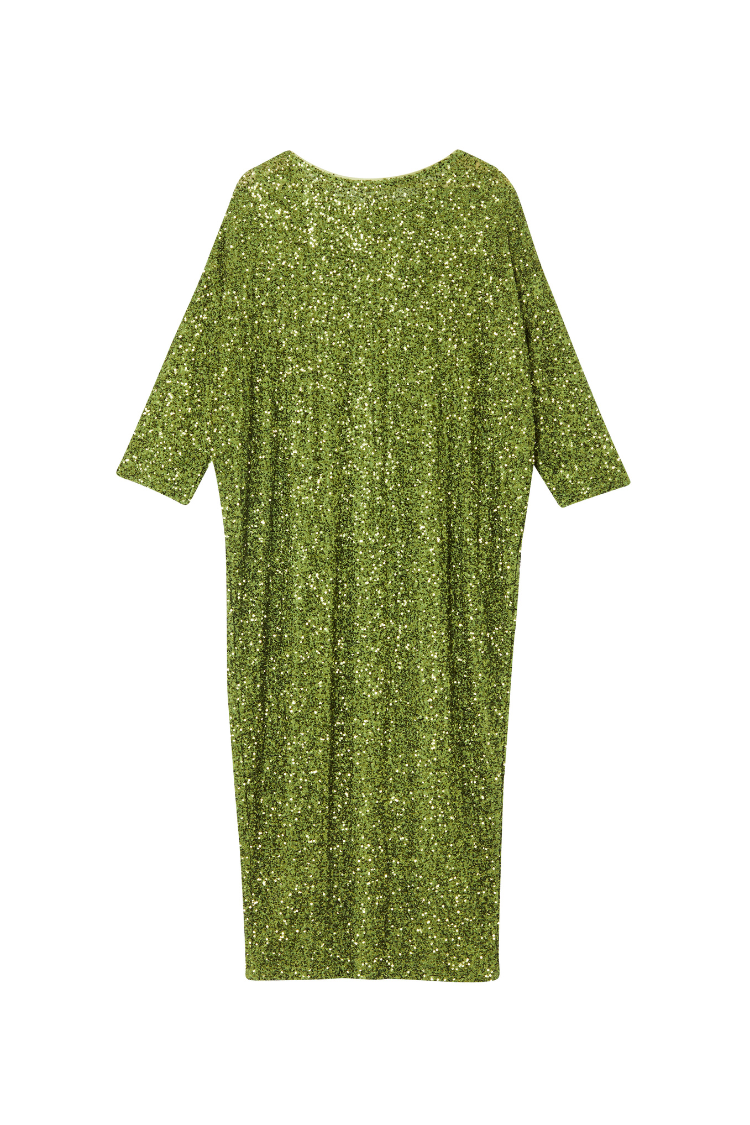 Olive Sequin Jem Dress