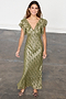 Olive Jacquard Tilda Dress