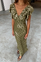 Olive Jacquard Tilda Dress