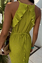 Lime Ombre Plisse Claudia Dress