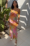 Ombre Jacquard Faro Dress