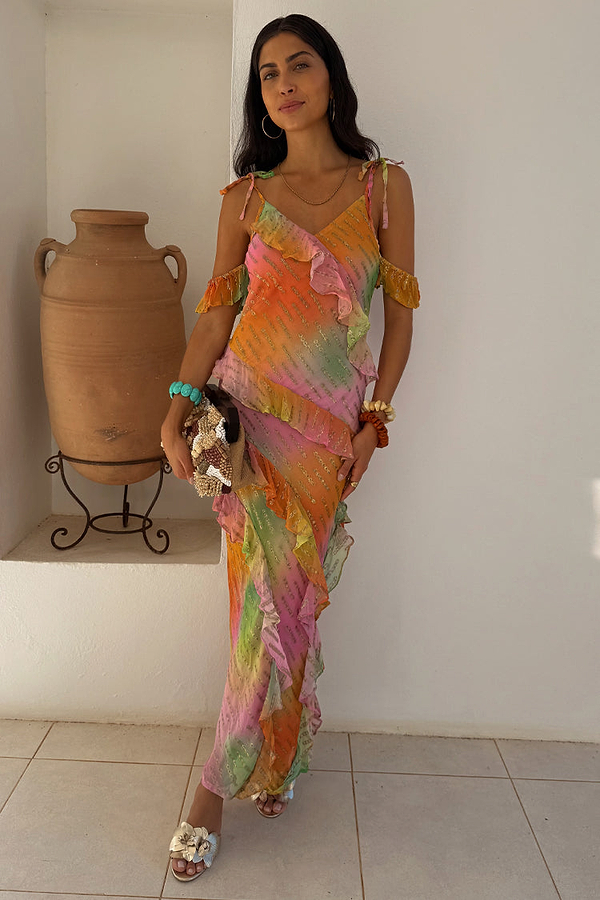 Ombre Jacquard Faro Dress