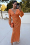 Coral Multi Foil Emma Dress Petite