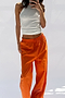 Orange Demi Cotton Linen Trousers