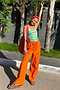 Orange Demi Cotton Linen Trousers