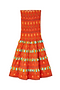 Orange Sahara Shirred Piper Skirt