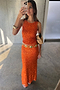 Orange Sequin Dorris Skirt Petite