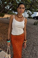 Thumbnail for Orange Sequin Dorris Skirt