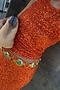 Orange Sequin Tank Top