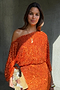 Orange Sequin Tilly Dress Petite