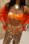 Orange Sun Bikini Top