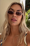 Cream Oval Sunglasses
