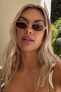 Thumbnail for Cream Oval Sunglasses