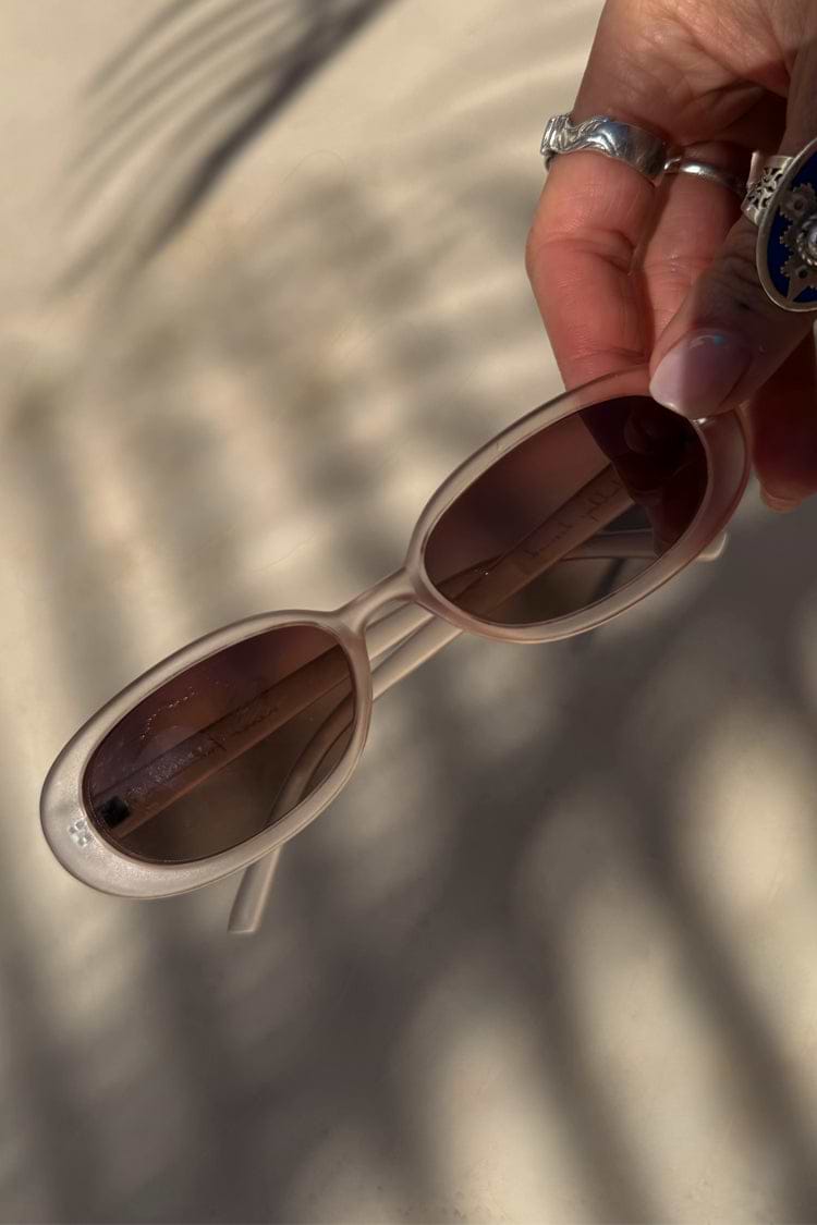 Cream Oval Sunglasses