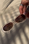 Cream Oval Sunglasses