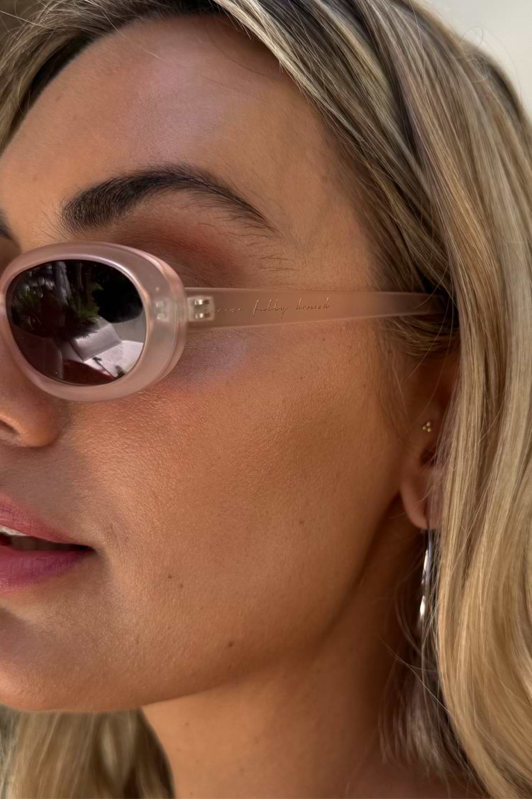 Cream Oval Sunglasses