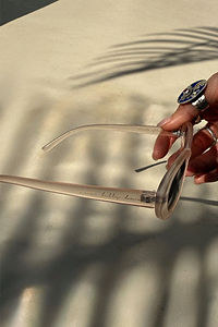 Thumbnail for Cream Oval Sunglasses