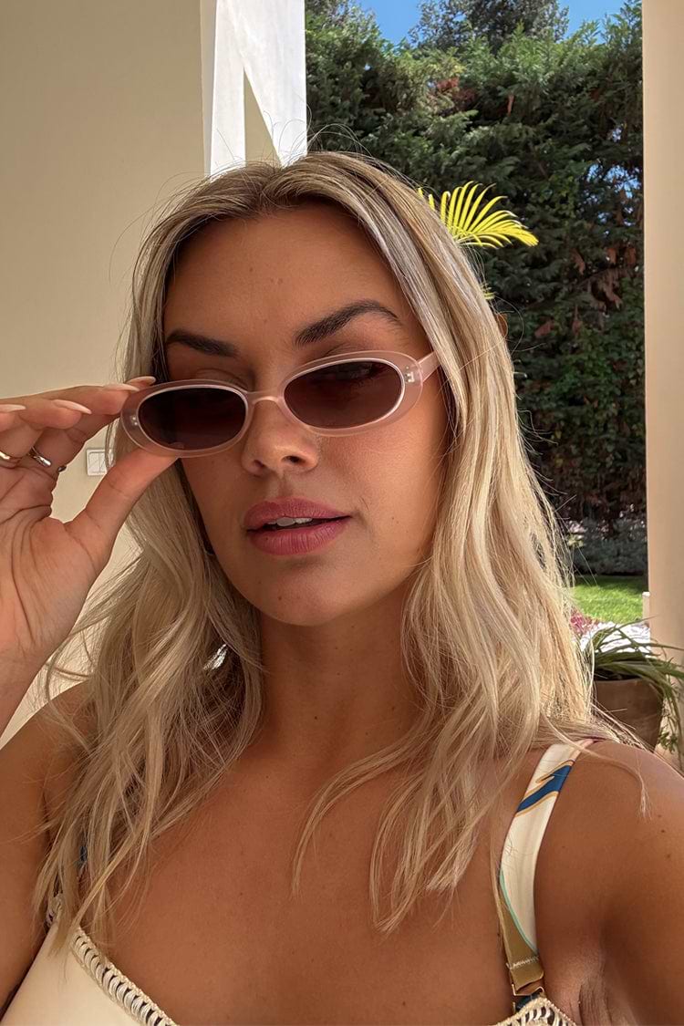 Cream Oval Sunglasses