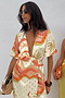 Pastel Palm Ceryes Wrap Dress Petite