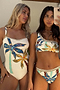 Palm Bandeau Suit