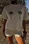 Embroidered Palm Boob T Shirt