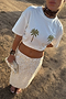 Embroidered Palm Boob T Shirt