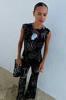 Thumbnail for caption_Model wears Mono Palma Mesh Top in UK size 8/ US 4