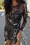 Mono Palma Mesh Mini Wrap Dress