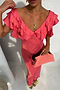 Pink Animal Jacquard Tilda Dress