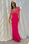 Pink and Red Crochet Elodie Dress