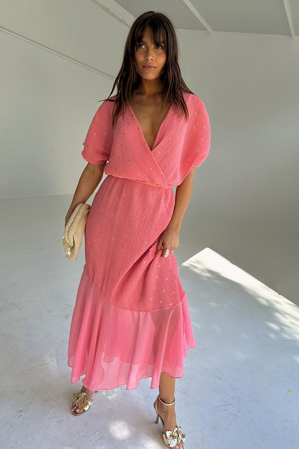 Pink Plisse Fifi Dress