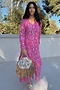 Pink Jacquard Harmony Dress