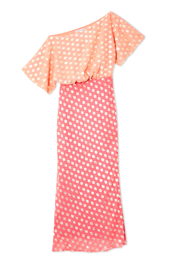Pink and Red Jacquard Tilly Dress Petite