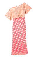 Thumbnail for Pink and Red Jacquard Tilly Dress Petite