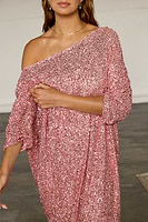 Thumbnail for caption_Model wears Pink Sequin Jem Dress in UK size 10/ US 6