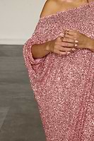 Thumbnail for caption_Model wears Pink Sequin Jem Dress in UK size 10/ US 6