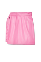 Thumbnail for Pink Vegan Leather Mini Jaspre Skirt