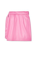 Thumbnail for Pink Vegan Leather Mini Jaspre Skirt Petite