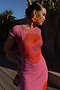 Pink Poppy Sleeveless Mesh Dress