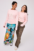 Thumbnail for caption_Model wears Pink Life is Tough Long Sleeve T-Shirt in size M