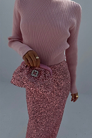 Thumbnail for caption_Model wears 
 Pink Rib Knit Jumper in size XS