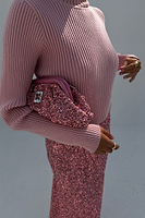 Thumbnail for caption_Model wears 
 Pink Rib Knit Jumper in size XS