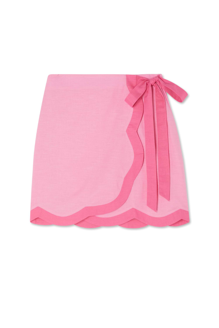 Pink Scallop Mini Jaspre Skirt
